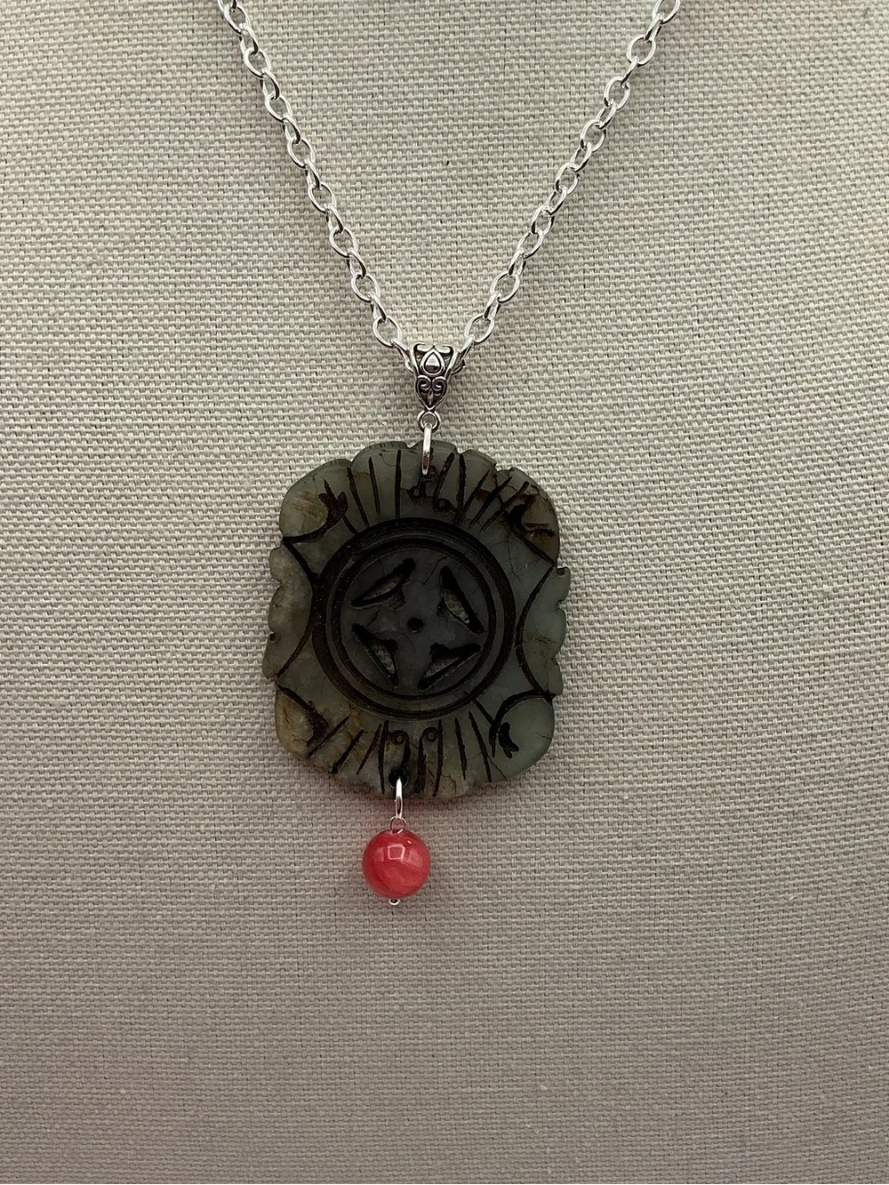 Vintage pendant vintage carved
